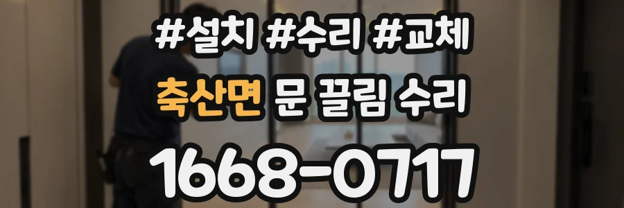 축산면 문 끌림 수리