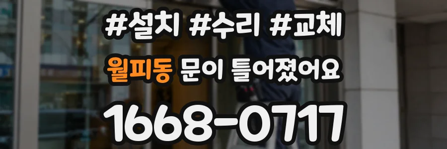 월피동 문이 틀어졌어요