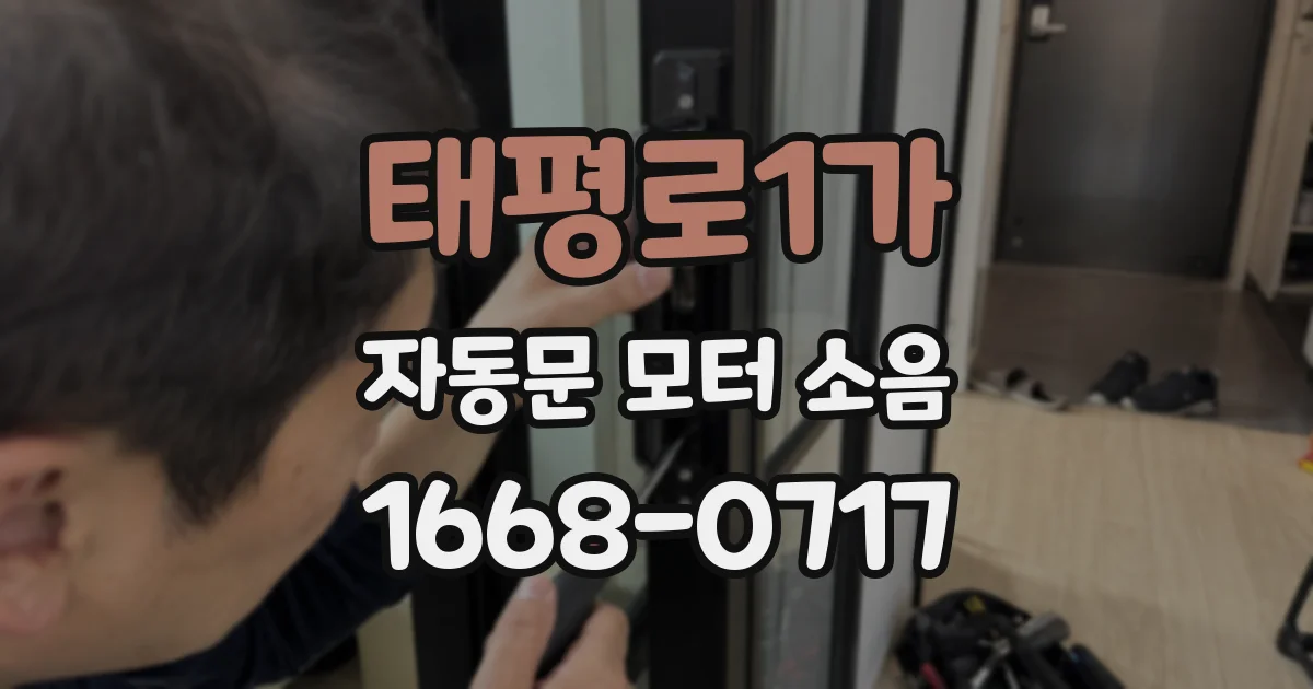 태평로1가 자동문 모터 소음