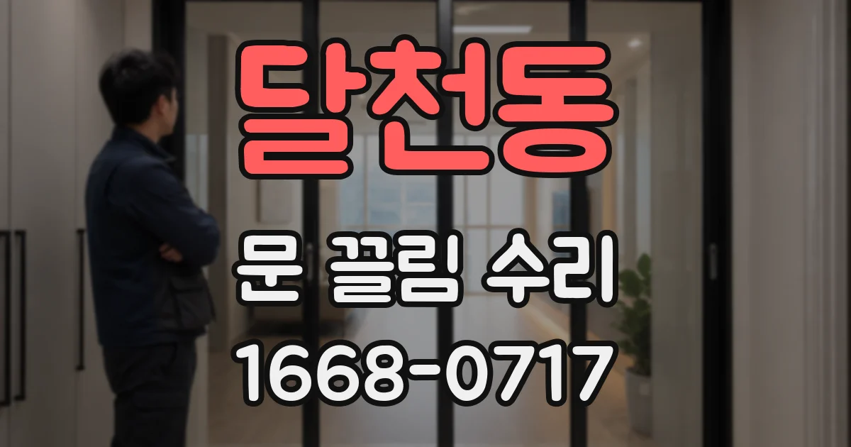 달천동 문 끌림 수리