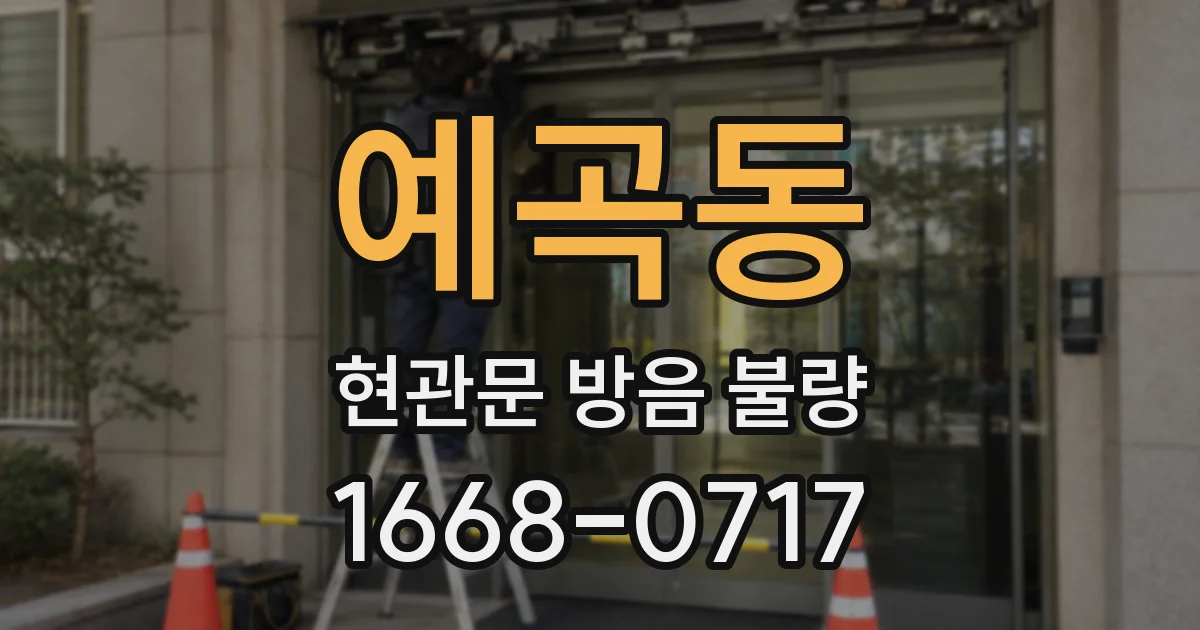 예곡동 현관문 방음 불량