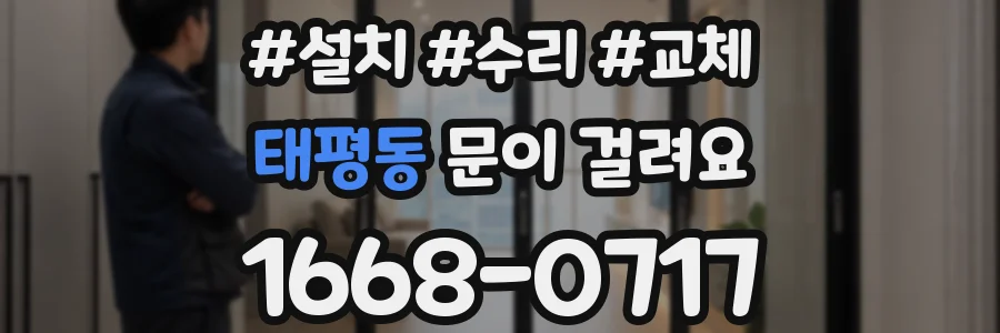 태평동 문이 걸려요