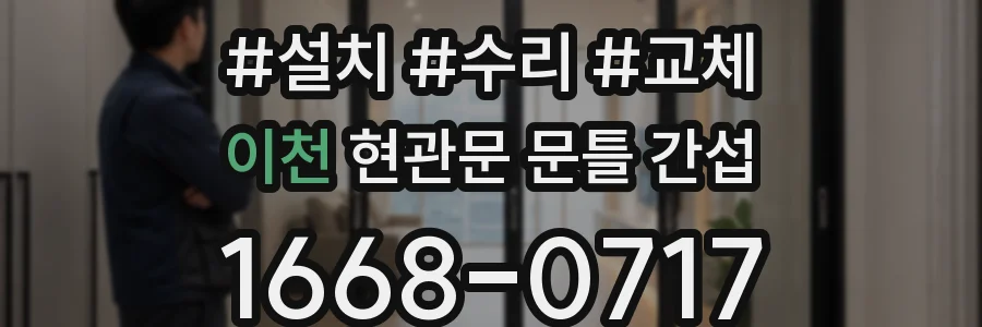 이천 현관문 문틀 간섭