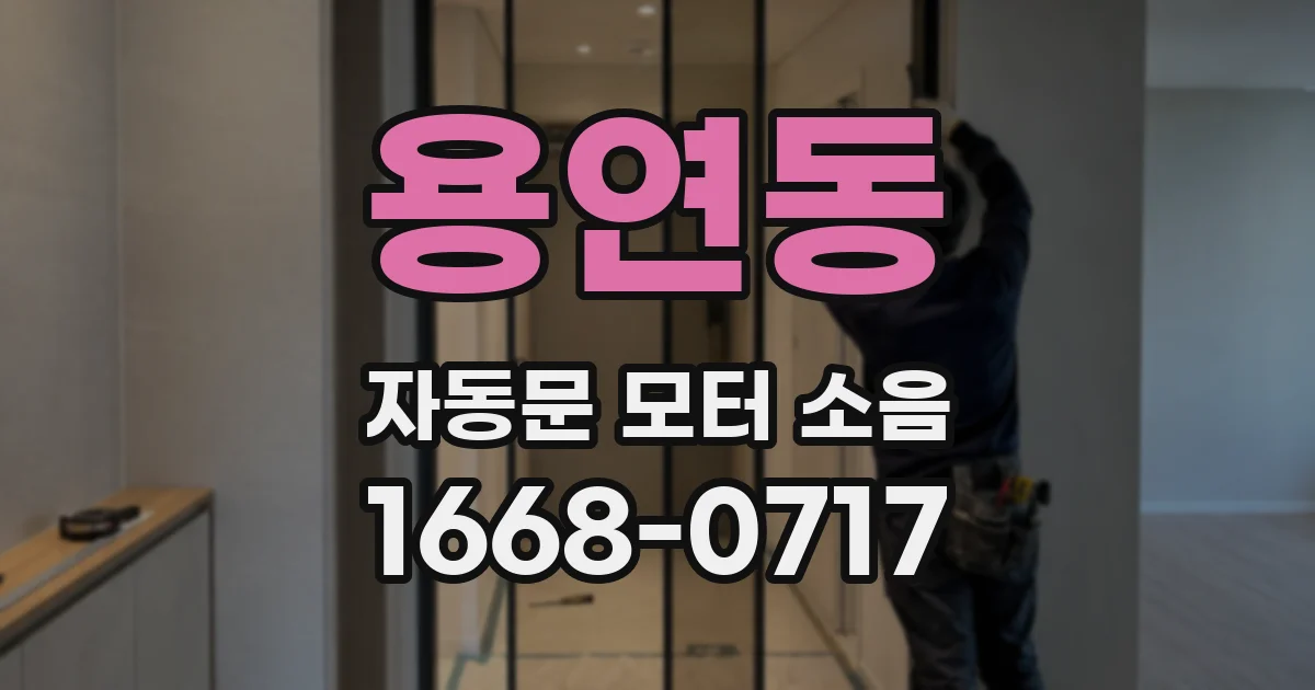 용연동 자동문 모터 소음