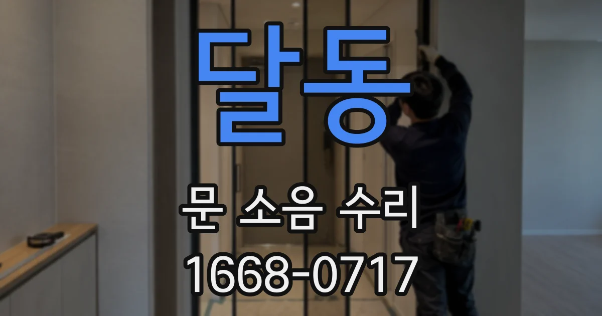 달동 문 소음 수리