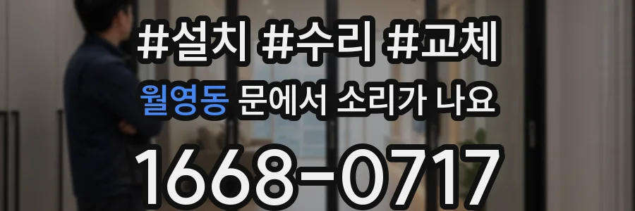 월영동 문에서 소리가 나요