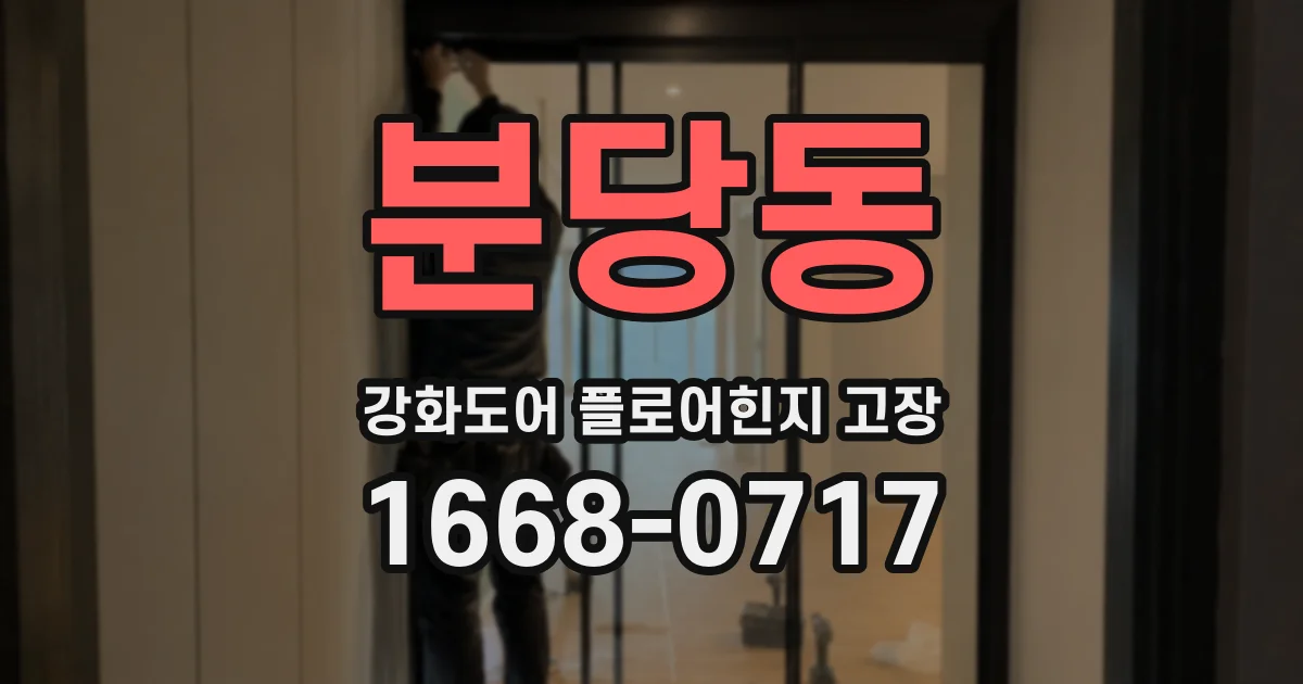 분당동 강화도어 플로어힌지 고장