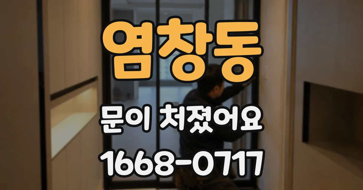 염창동 문이 처졌어요
