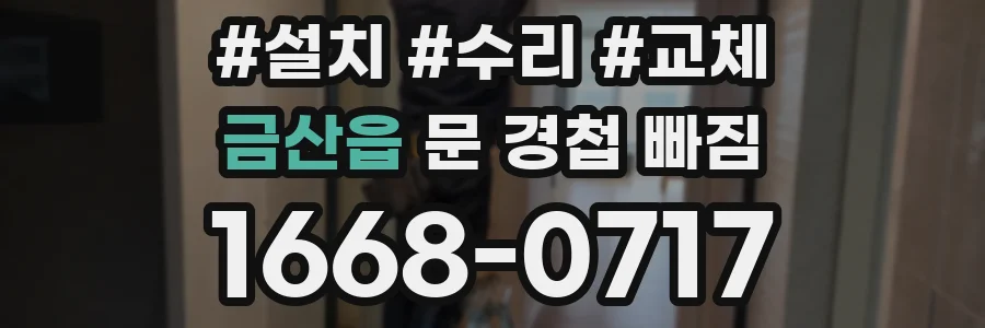 금산읍 문 경첩 빠짐