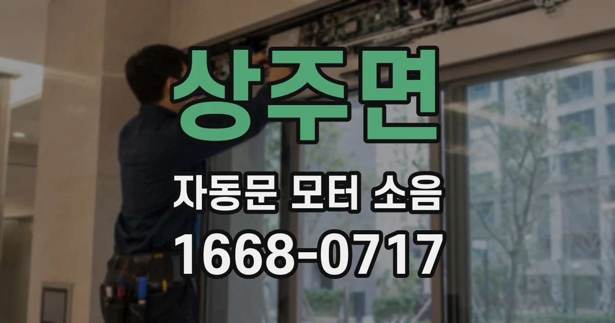 상주면 자동문 모터 소음