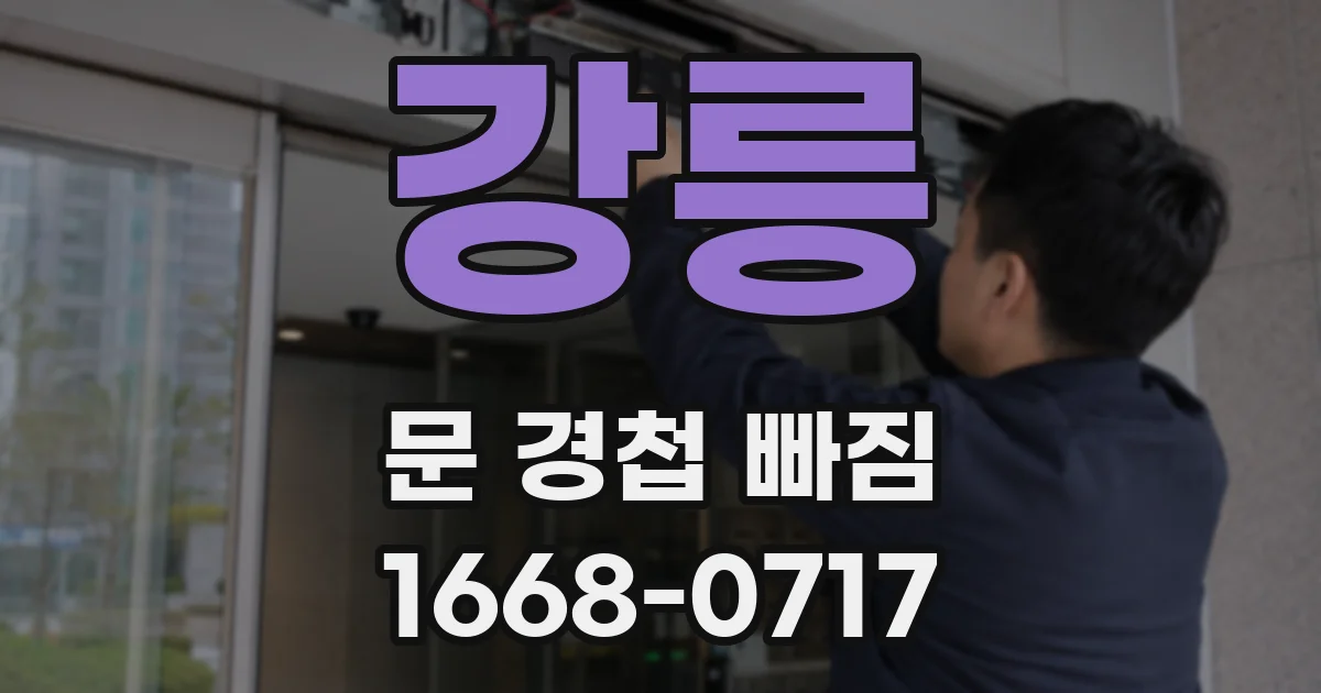 강릉 문 경첩 빠짐