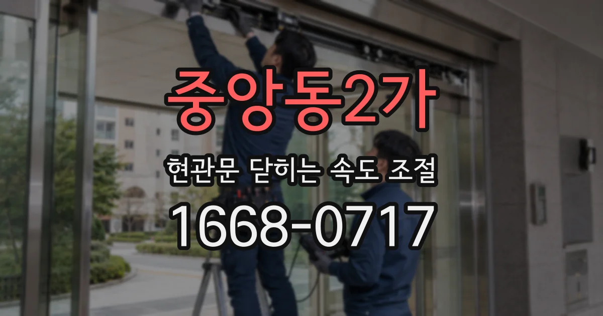 중앙동2가 현관문 닫히는 속도 조절