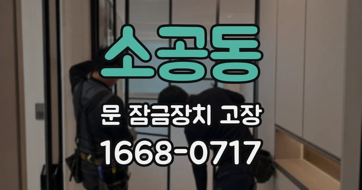 소공동 문 잠금장치 고장