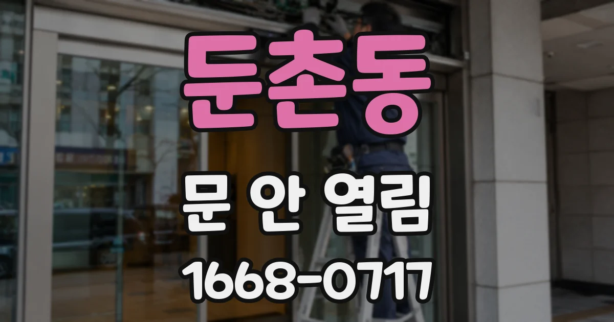 둔촌동 문 안 열림