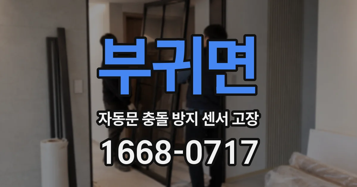 부귀면 자동문 충돌 방지 센서 고장
