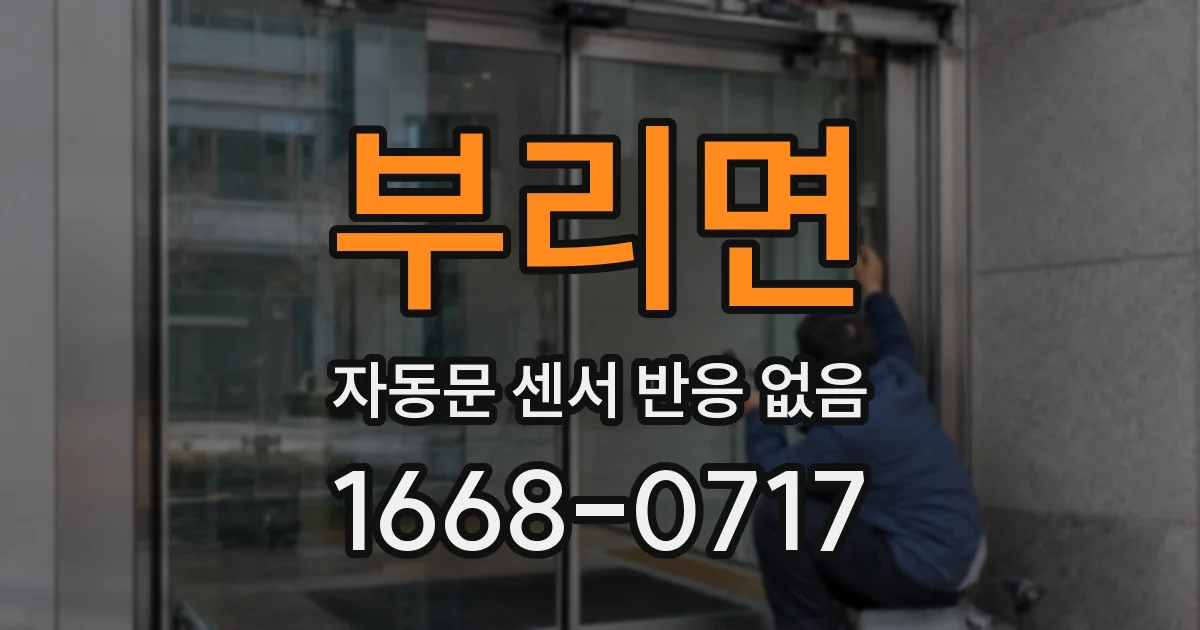 부리면 자동문 센서 반응 없음
