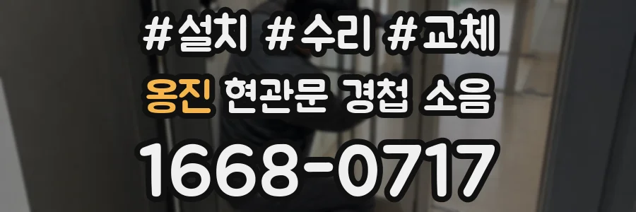 옹진 현관문 경첩 소음