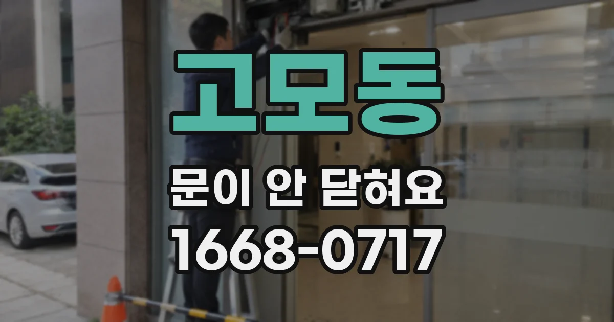 고모동 문이 안 닫혀요