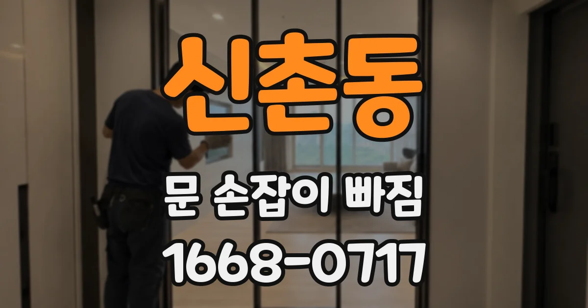 신촌동 문 손잡이 빠짐