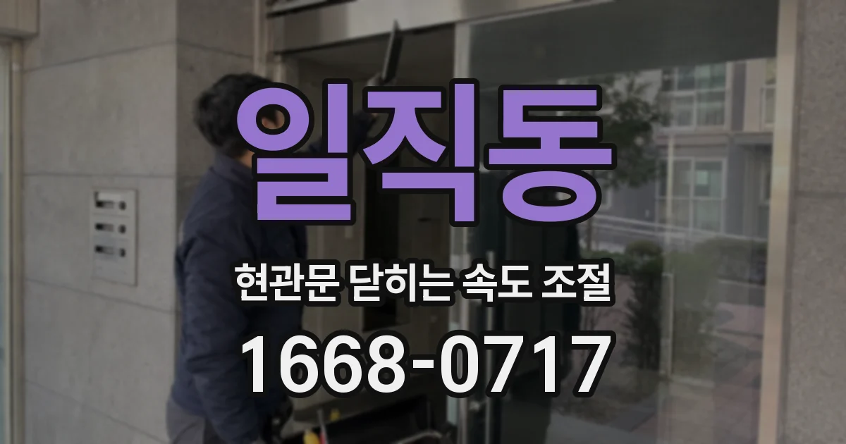 일직동 현관문 닫히는 속도 조절