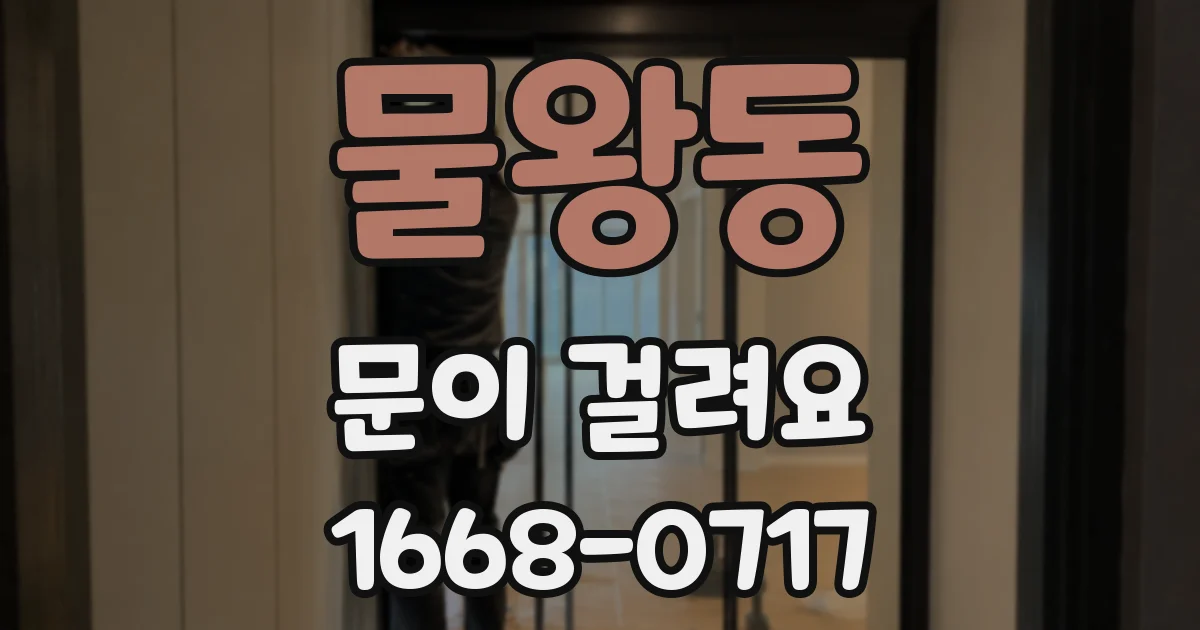 물왕동 문이 걸려요