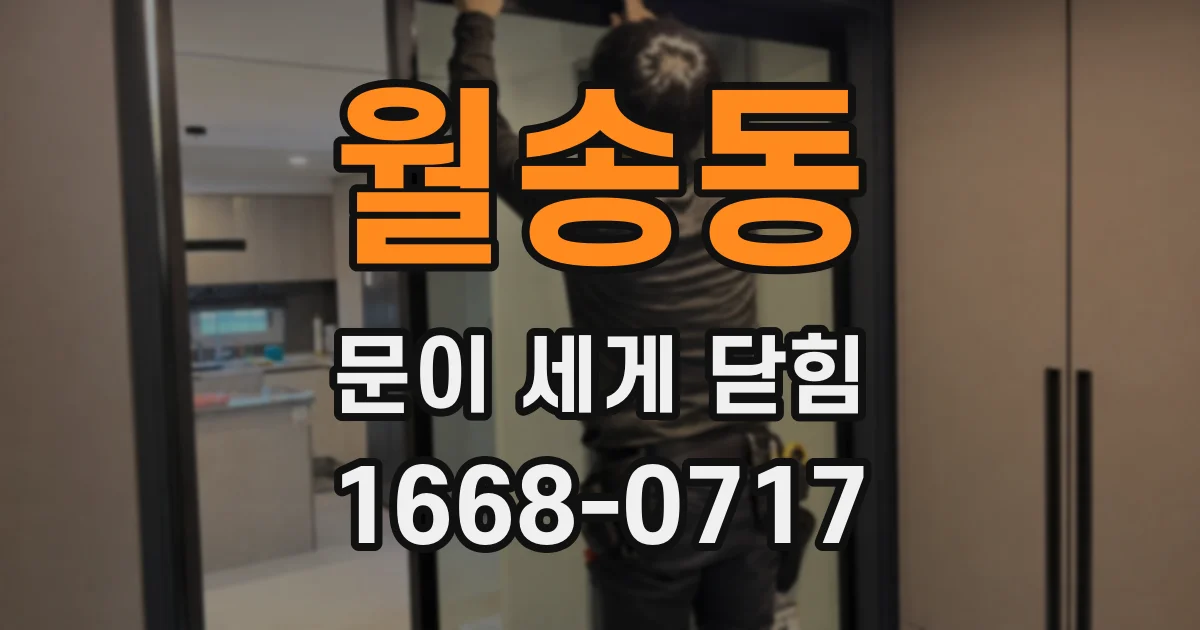 월송동 문이 세게 닫힘