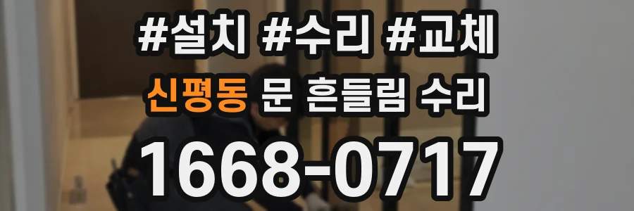 신평동 문 흔들림 수리