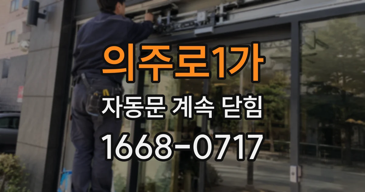 의주로1가 자동문 계속 닫힘
