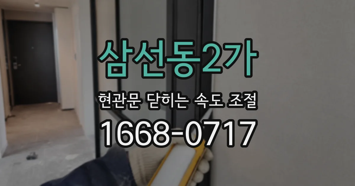 삼선동2가 현관문 닫히는 속도 조절