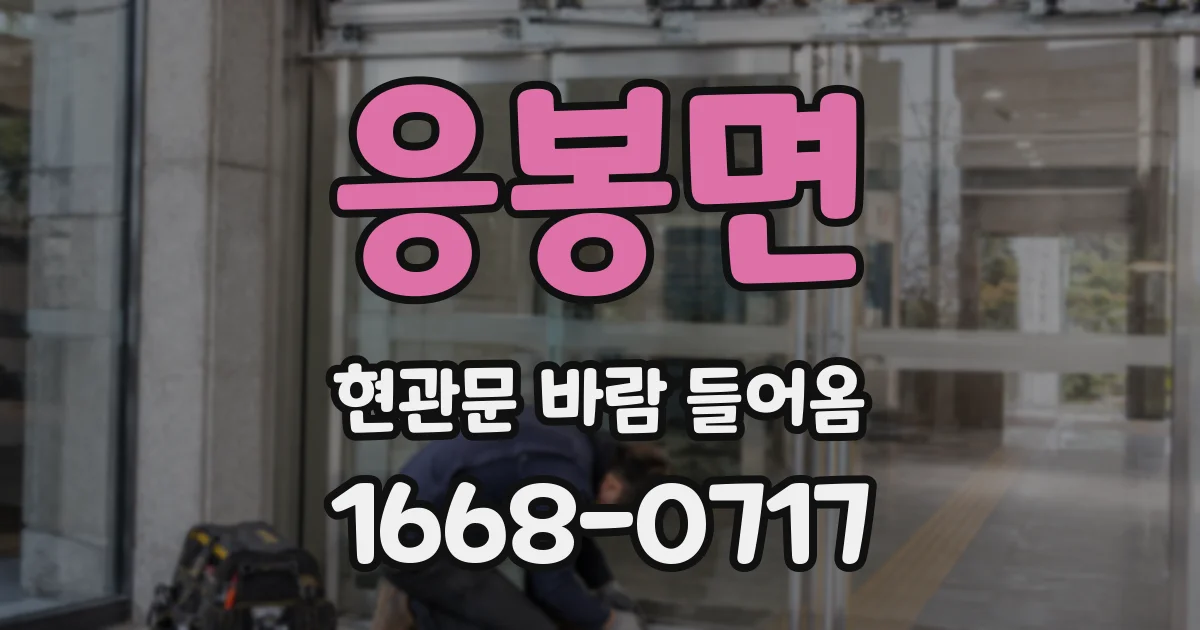 응봉면 현관문 바람 들어옴