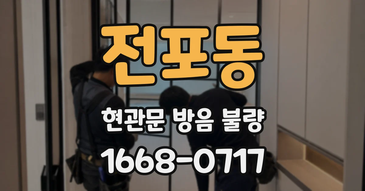 전포동 현관문 방음 불량
