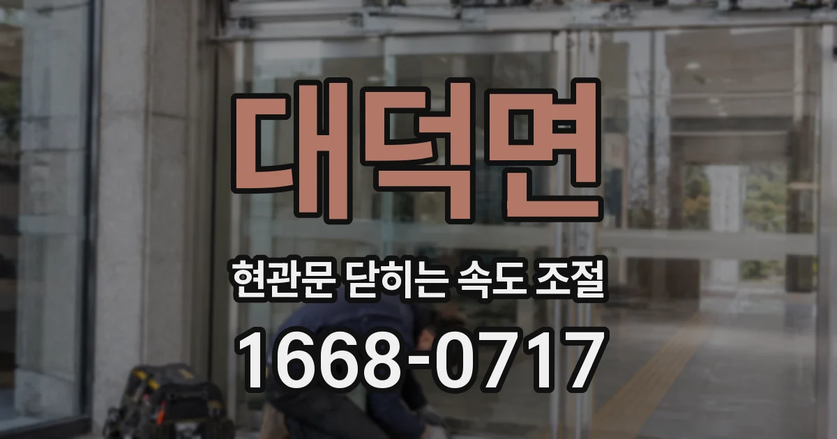 대덕면 현관문 닫히는 속도 조절