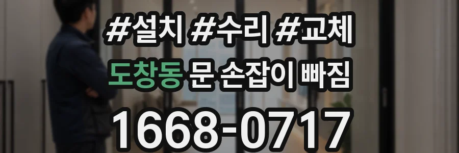 도창동 문 손잡이 빠짐