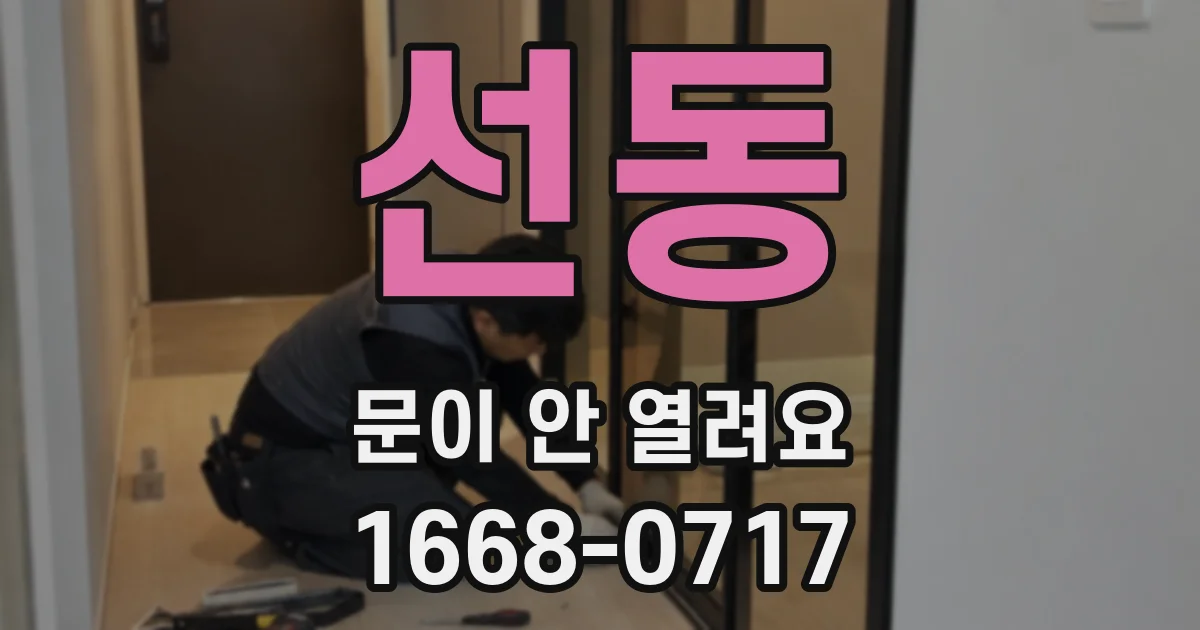 선동 문이 안 열려요