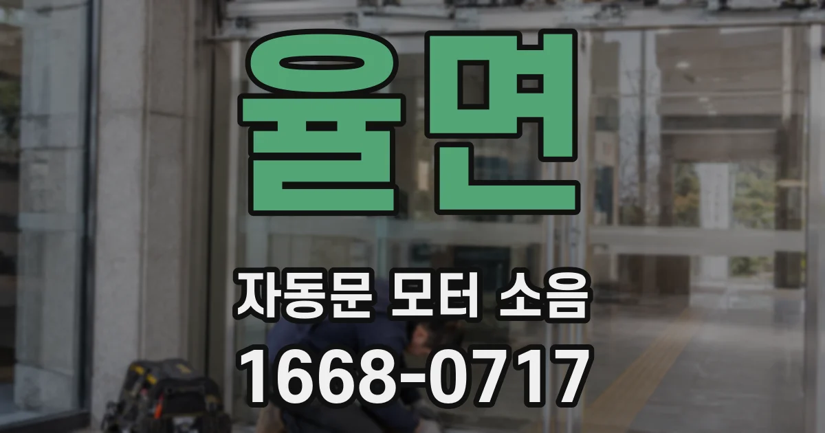 율면 자동문 모터 소음