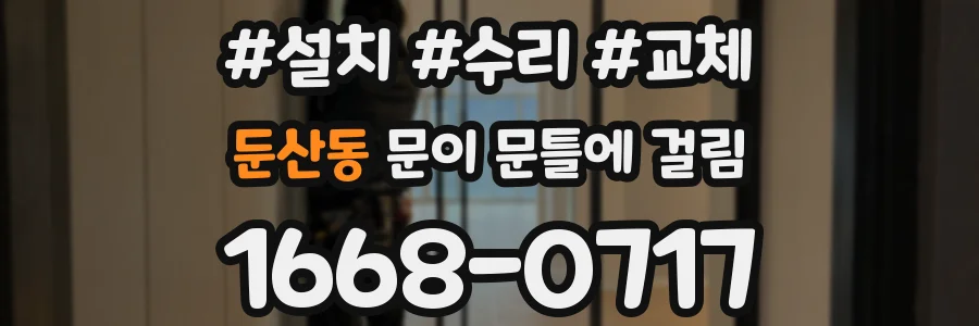 둔산동 문이 문틀에 걸림