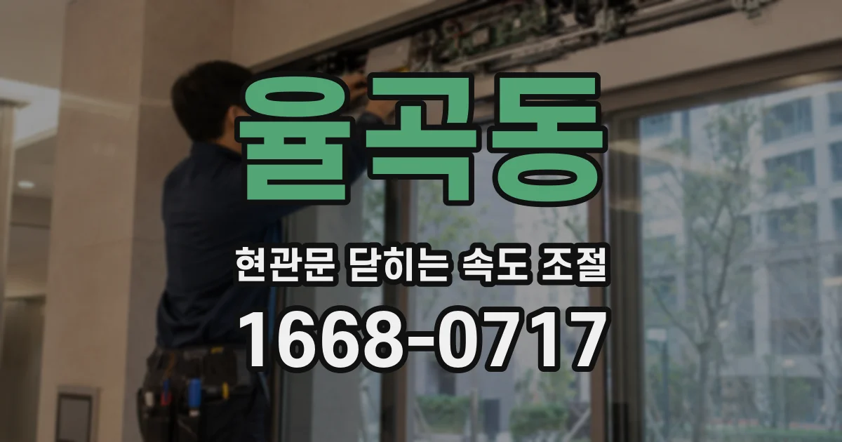 율곡동 현관문 닫히는 속도 조절