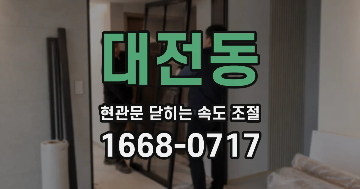 대전동 현관문 닫히는 속도 조절