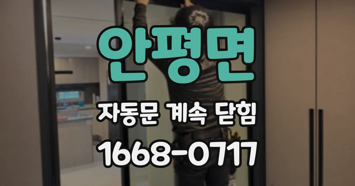 안평면 자동문 계속 닫힘