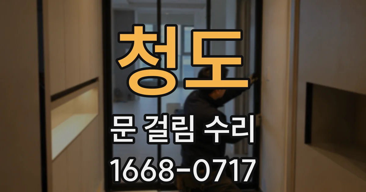 청도 문 걸림 수리