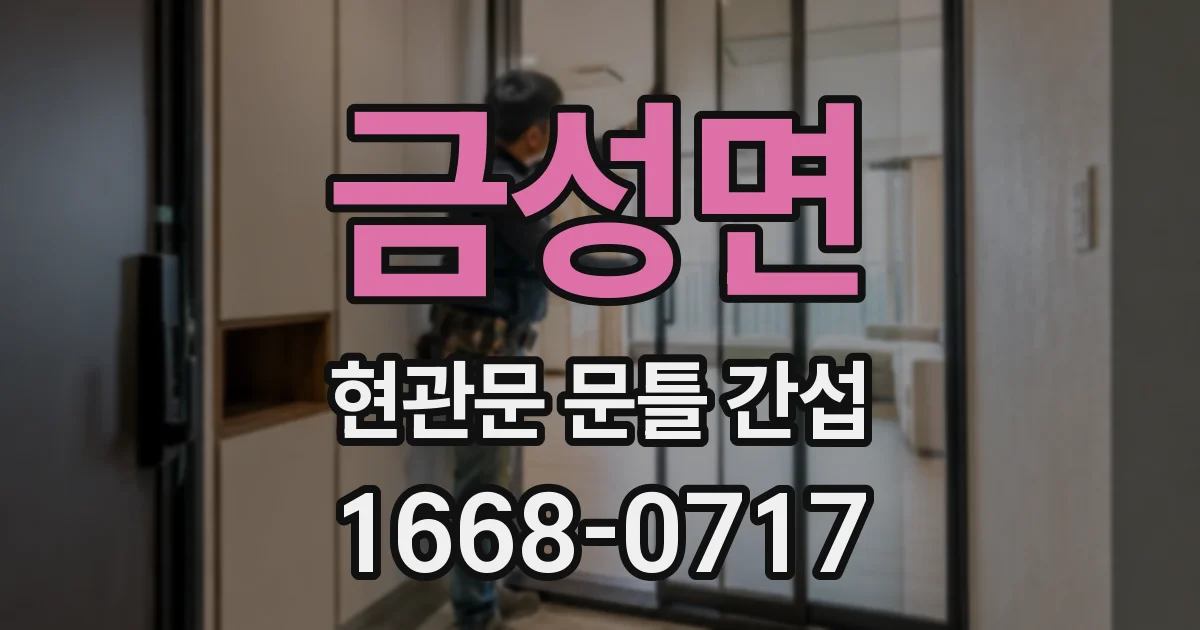 금성면 현관문 문틀 간섭
