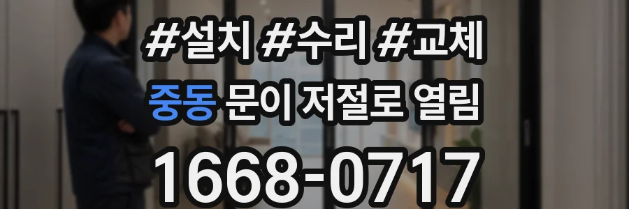 중동 문이 저절로 열림