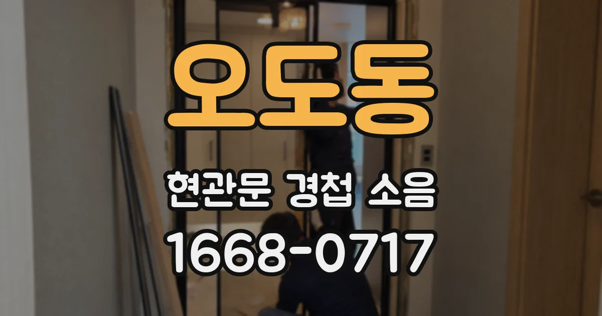 오도동 현관문 경첩 소음