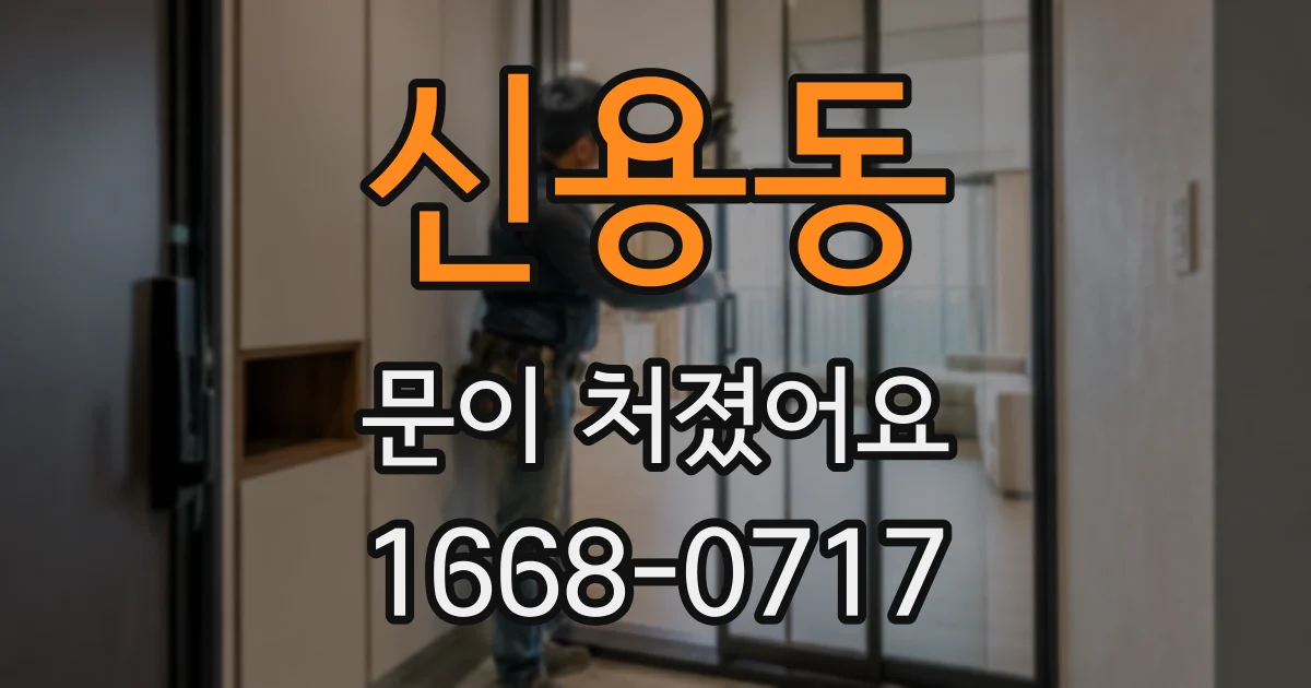 신용동 문이 처졌어요