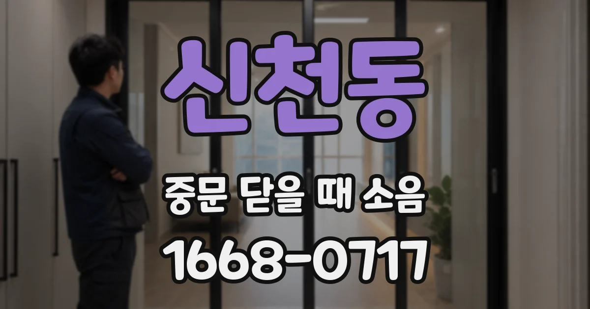 신천동 중문 닫을 때 소음