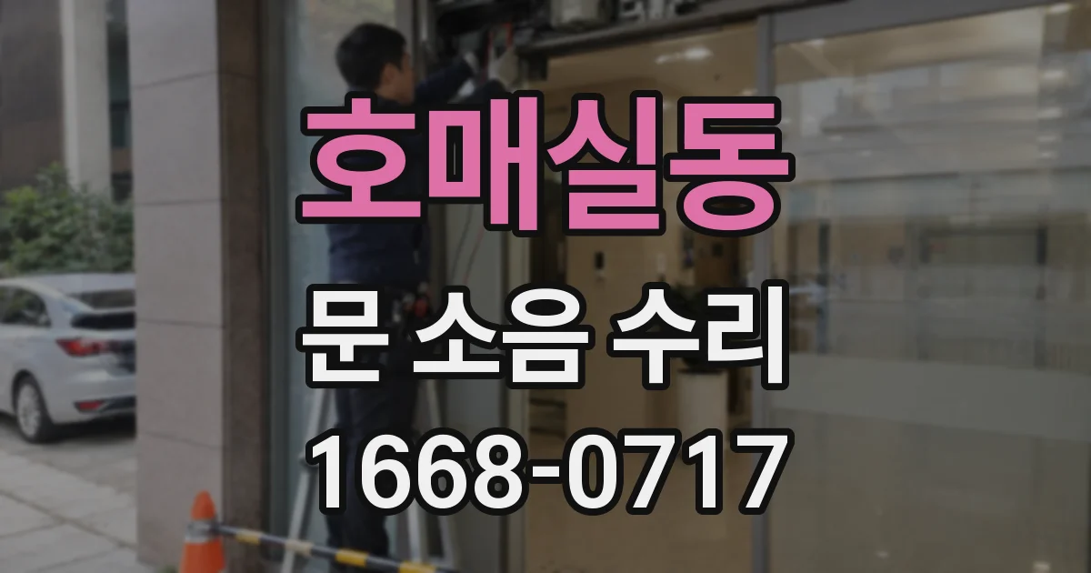 호매실동 문 소음 수리