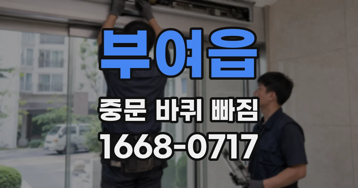 부여읍 중문 바퀴 빠짐