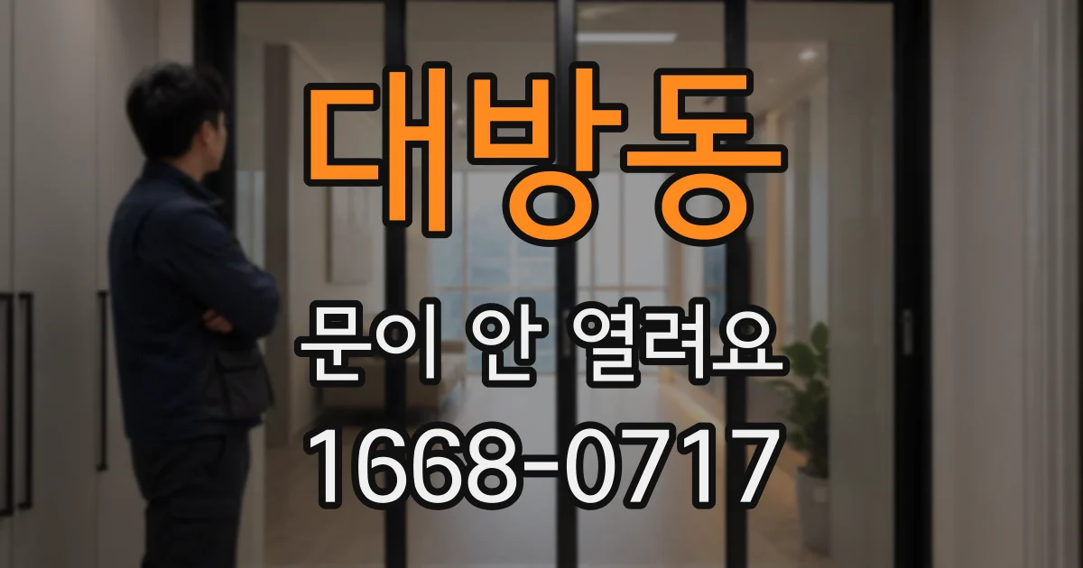 대방동 문이 안 열려요