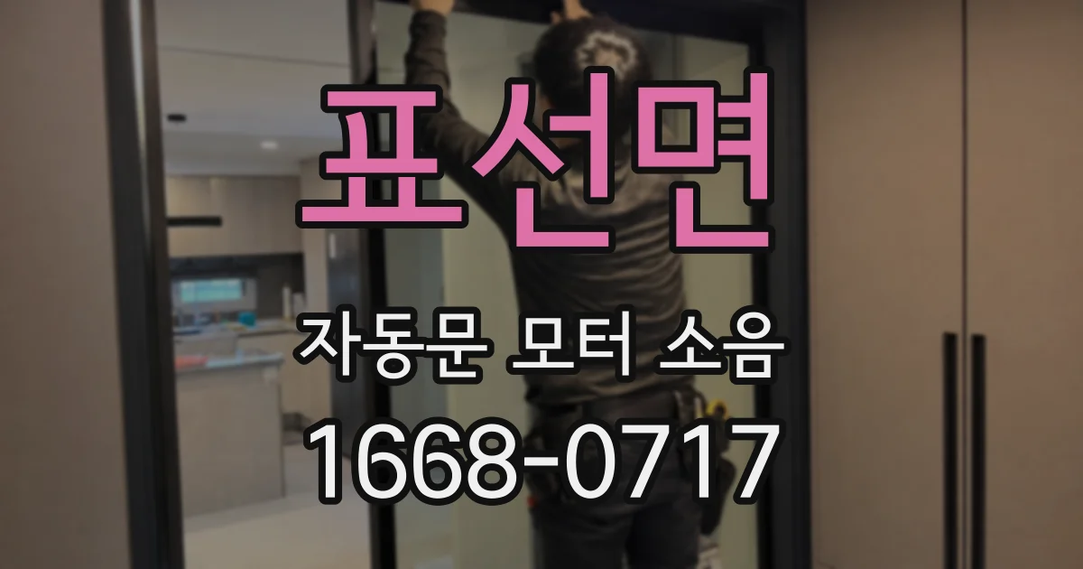 표선면 자동문 모터 소음