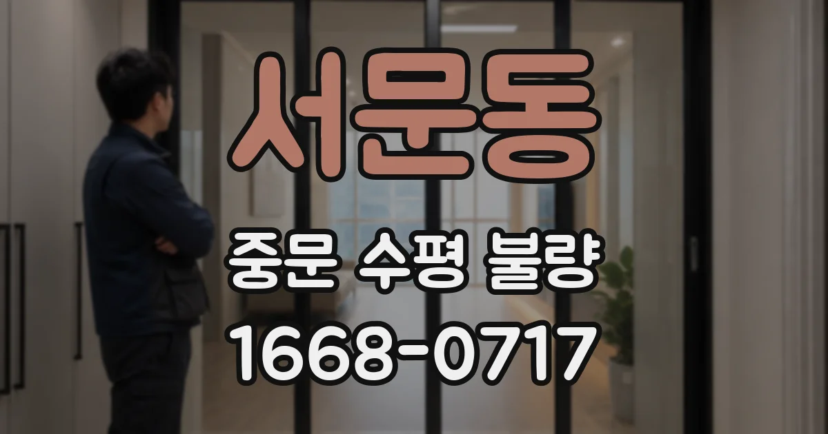 서문동 중문 수평 불량